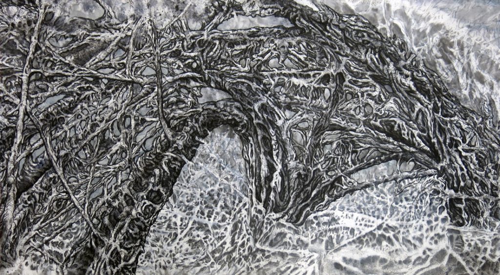 Endless Tangle, 2015, 54x27, Chinese ink and paper